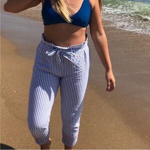 Striped Blue and White Pants